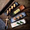 Long Platter Dessert Plate Japanese-style Ceramic Sushi Plate Restaurant Barbecue Tableware Hotel Household Fish Plate