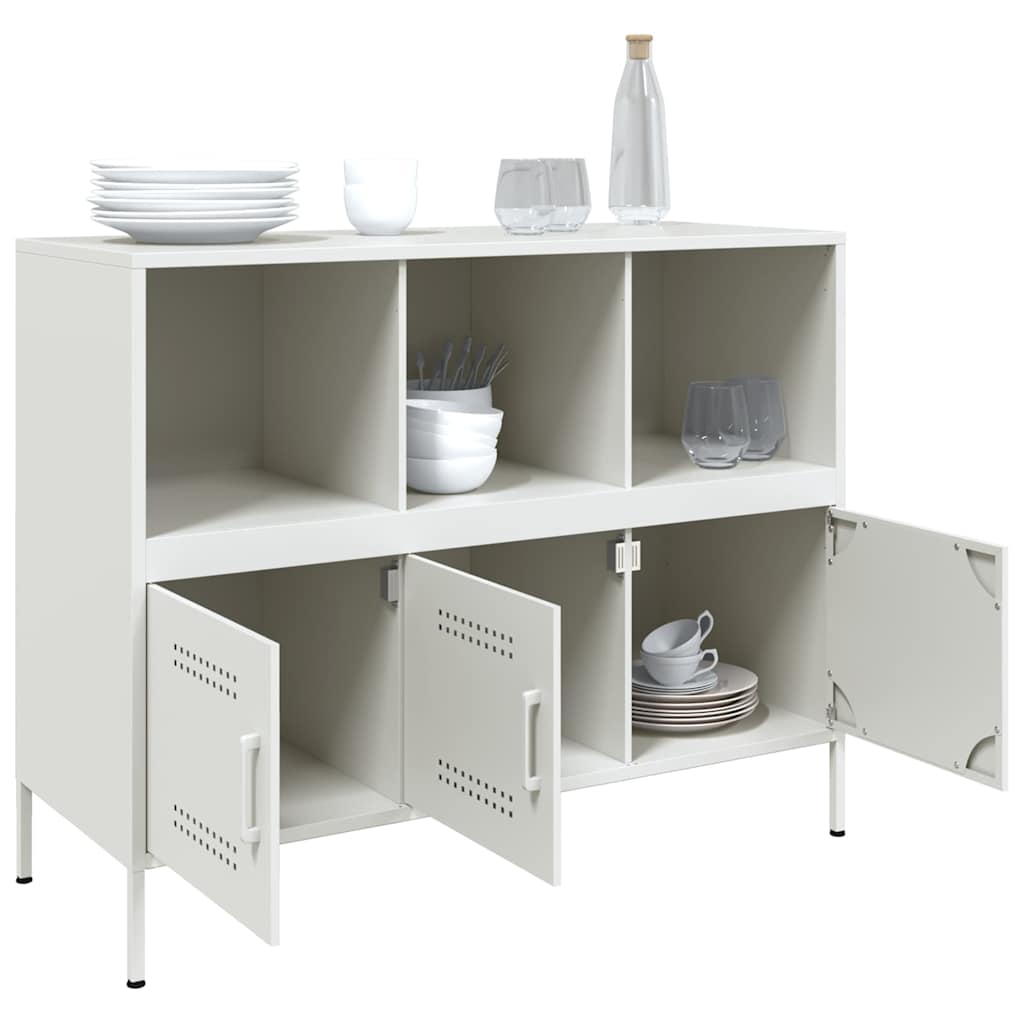 Sideboard White 100.5 x 39 x 79 cm Steel