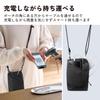 ELECOM Черный Кошелек-Карман для Смартфона, Карточек, Монет, Банкнот, Кошелек, Многослойный, Карман, Карман, Отделение, Брелок, P-CLSPB01BK