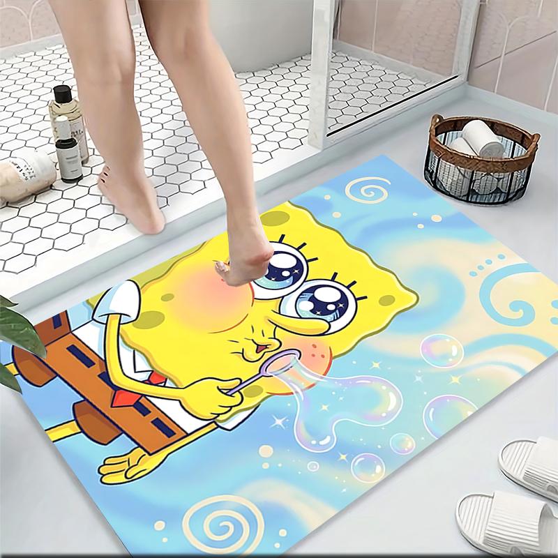 Spongebob Bubbles Carpet Rug Soft Washable Antislip Home Living Room Sofa Mats Personalized Christmas Rug