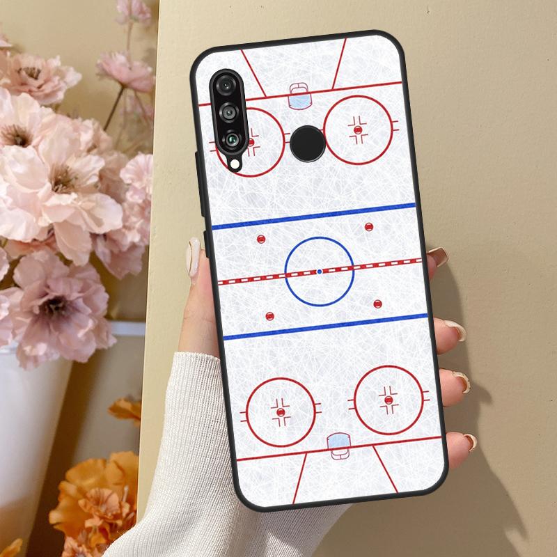 Спортивный чехол для Huawei Nova 10 SE 9 3i 7i 8i 11i 12i Y73 Y90 Y70 Y72 Y61 Y91 P60 Pro P40 P30 Lite с изображением катка для хоккея