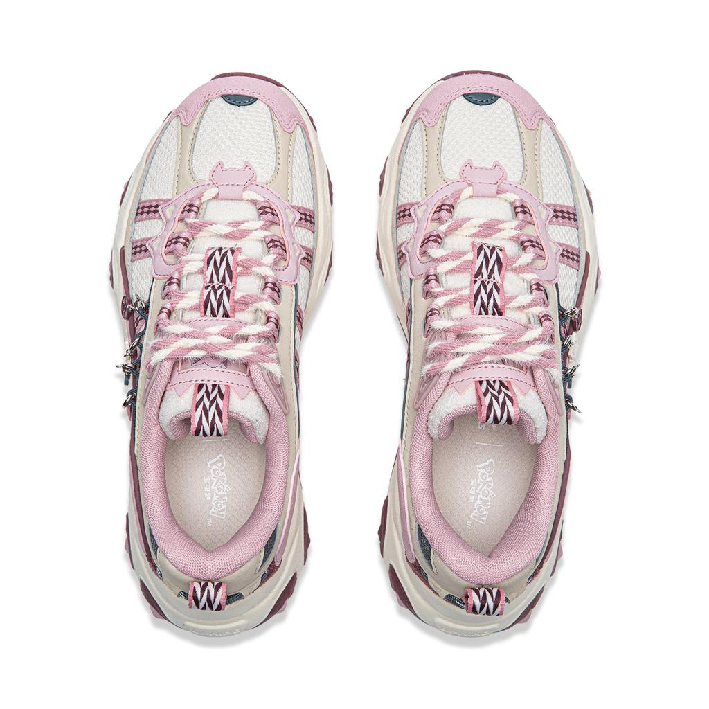 Li-Ning Cat Paw Lite 3 Simple Comfortable Shock Absorbing Wear Resistant Low Top Casual Shoes Women Sneaker Light-Pink AGCW174-1