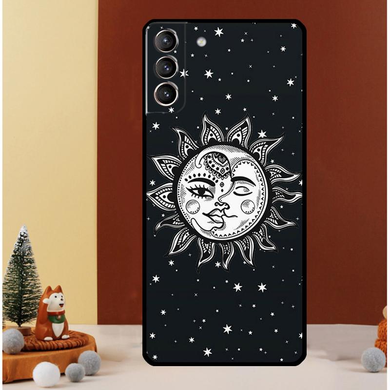 Кейс 'Солнце и Луна' Мистический Зодиак для Samsung Galaxy S23 S24 Ultra S8 S9 S10 S22 Plus Note 10 20 Ultra S20 S21 FE Чехол