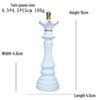 Black and White Chess Piece Resin Figurine for Creative Home Decor
