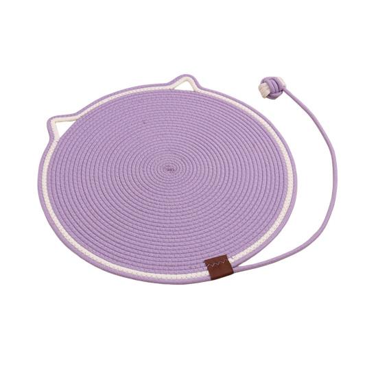 Cat Scratching Pad Large Size 35cm Natural Cotton Rope Cat Scratching Mat Dual Scratching Pads for Indoor Cats Sturdy Clean Cat Bed with Toy Ball