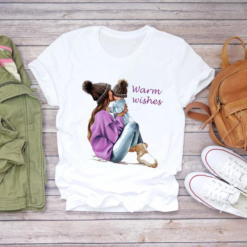 Mama Girl Graphic Print Women T Shirt Casual Harajuku Y2K Tops Tee Crewneck Short Sleeve Lady Clothes