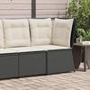 VidaXL Garden Corner Sofa with Cushions Black Wicker, Garden Corner Sofa, Garden Corner Seat, Sofa 368982
