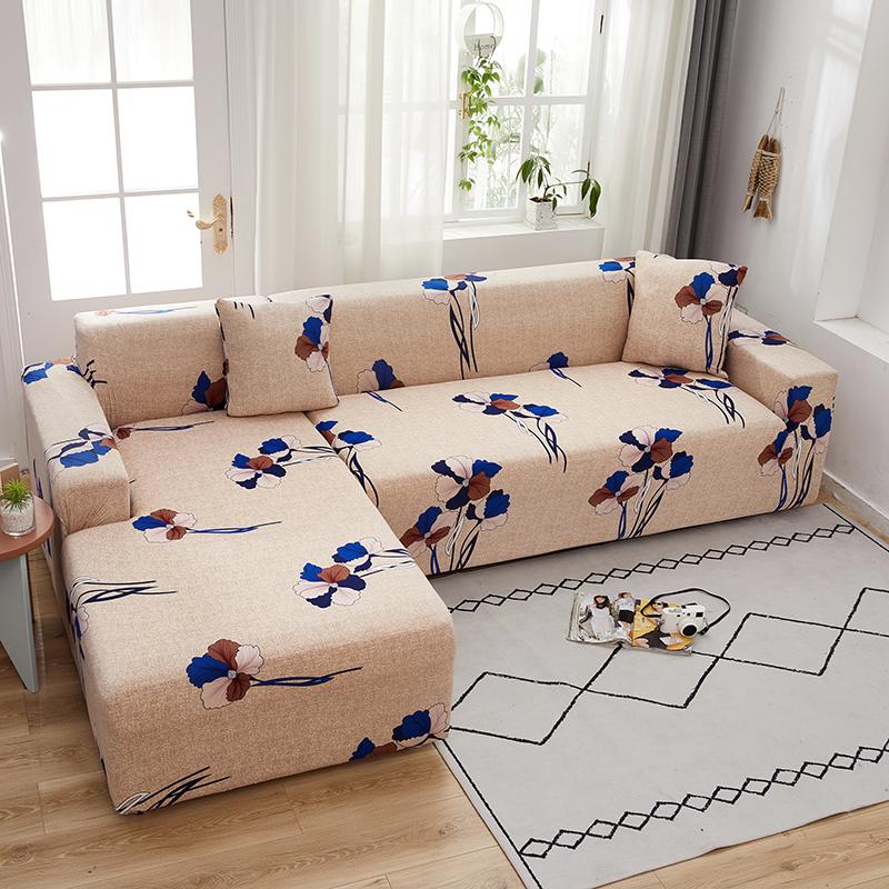 Геометрический принт Чехол на диван Чехол на диван Sofa Coverastic Чехлы для защиты от животных Шезлонг Защита L-образный Пылезащитный Машинная стирка 1 шт.