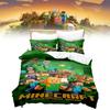 Duvet Minecraft 3d Cover Bedding Set Pillowcase Cartoon Print Double Single