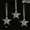 12/1pcs Crystal Snowflake Icicle Christmas Ornaments Xmas Tree Hanging Pendants Holiday New Year Party Transparent Decoration