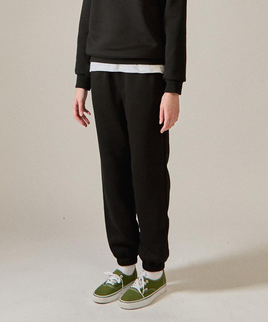 BASIC HOUSE Women'S Fleece-Lined Jogger Fit Training Pants Black Wypt7151