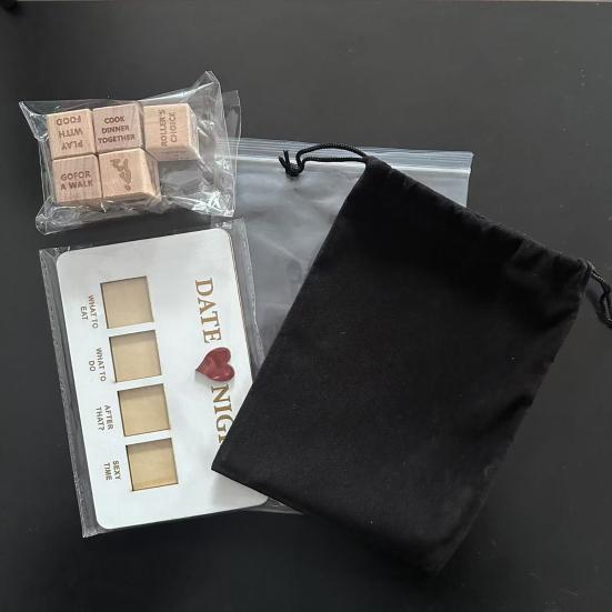 Date Night Dice Wooden Romantic Couples Game with 6 Intimate Scenes Unique Gift for Valentine's Day Anniversary And Couples Therapy