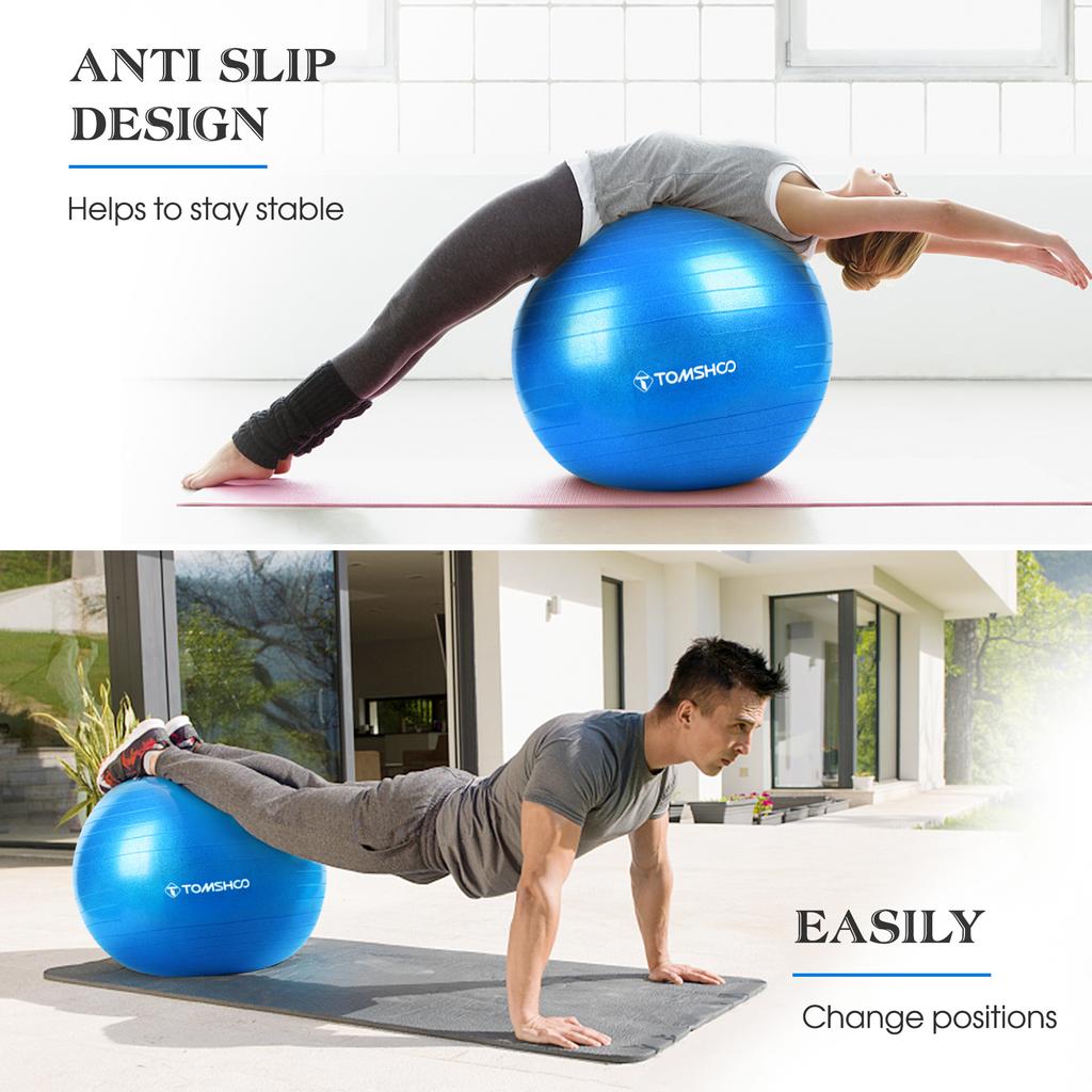 Утолщенный мяч для йоги 45 см/55 см/65 см/75 см с ножным насосом для стабилизации баланса Пилатеса Физический