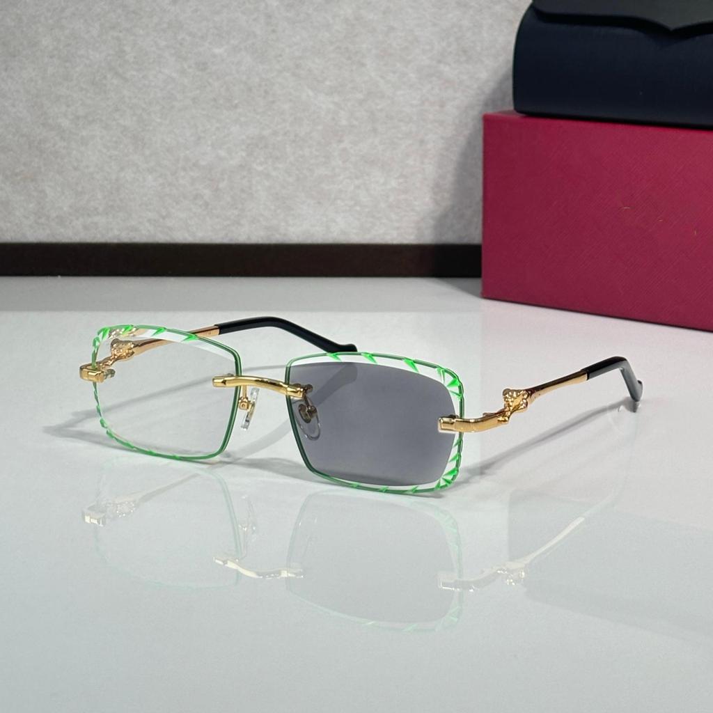 CT02507J Безрамные солнцезащитные очки с леопардовым принтом для унисекс - Модные, Универсальные, Фотохромные для вечеринок и отпусков