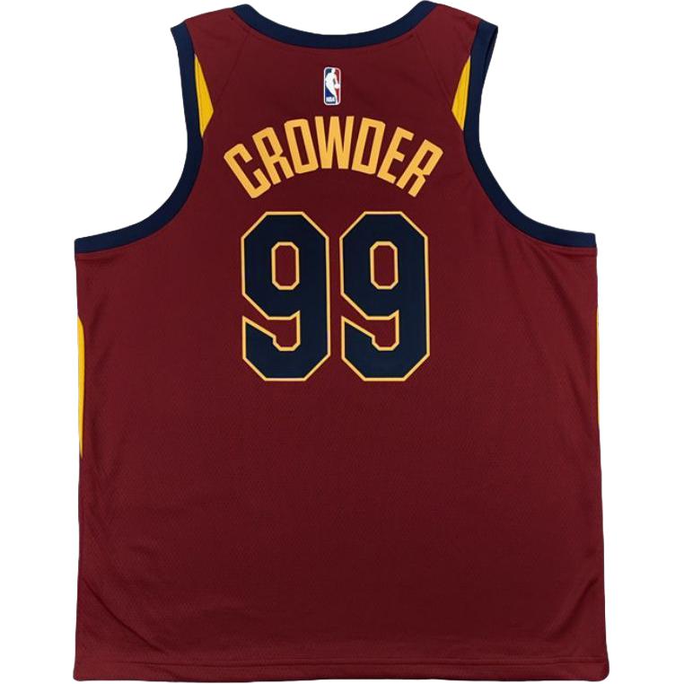 Nike X NBA Swingman Fan Edition Jay Crowder Cleveland Cavaliers Pullover Comfortable Fitting Basketball Jersey Unisex Jersey Maroon 864467-688