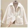 Women's Autumn and Winter Plus Cashmere Lambs Wool Coat Grain Cashmere Fur One Lamb Wool Short Coat Coat Women