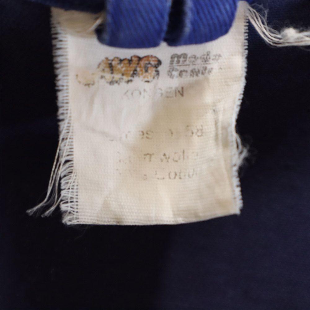 EURO WORK 70-е 80-е Винтажный Евро Ворк рабочее пальто Честерфилд Синий х темно-синий Мужской Б/У