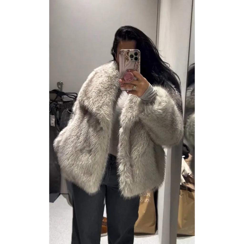 Fur Big Collar Synthetic Fur Coat Short Fashion Imitation Fox Fur Coat Fluffy Plush Women's Clothing
