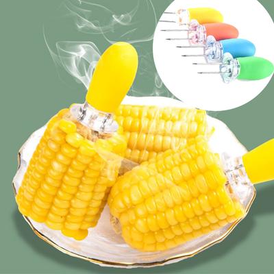 2 шт. вилки для кукурузы, термостойкие, маленькие, из нержавеющей стали, держатели для кукурузы, вилки для еды, барбекю, фруктов, инструмент для пикника, кемпинга, барбекю, кухни
