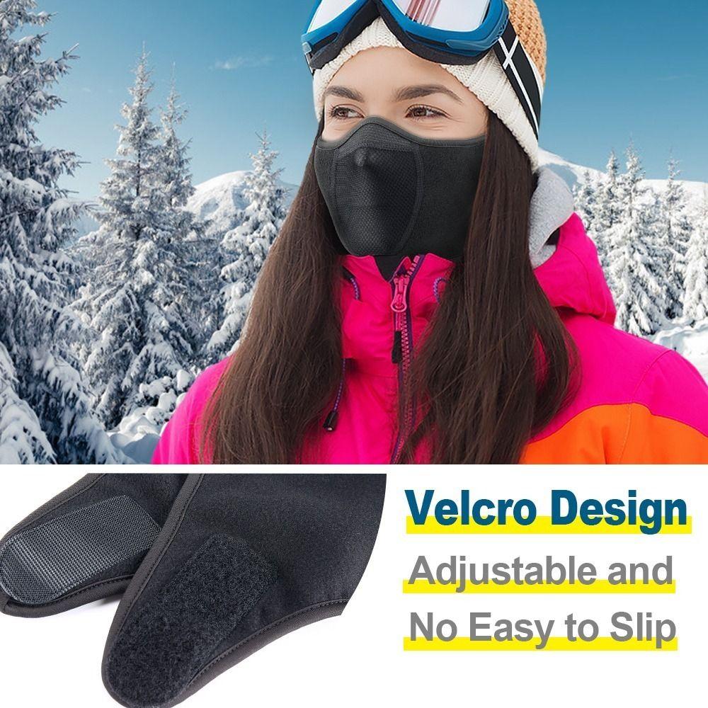 Windproof Ear Cover Fluffy Fleece Face Bandana Skiing Face Mask Outdoor Sports