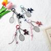 Zinc Zinc Alloy Badminton Keychain Badminton Shape Tennis Racket Rope Keychain  Backpack Decoration