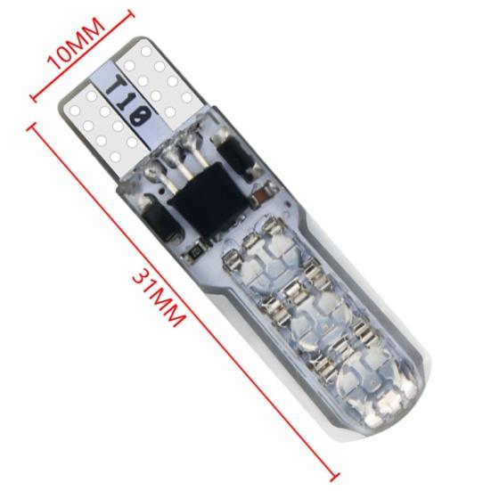 2шт T10 W5W 5050 6SMD RGB светодиодные автомобильные клиновые лампы с дистанционным управлением