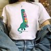Cute Dinosaur Print T-Shirt Summer Short Sleeve Clothing Fun Versatile Patter Fashion Lady Casual Harajuku Elegant Top T-Shirt Unisex