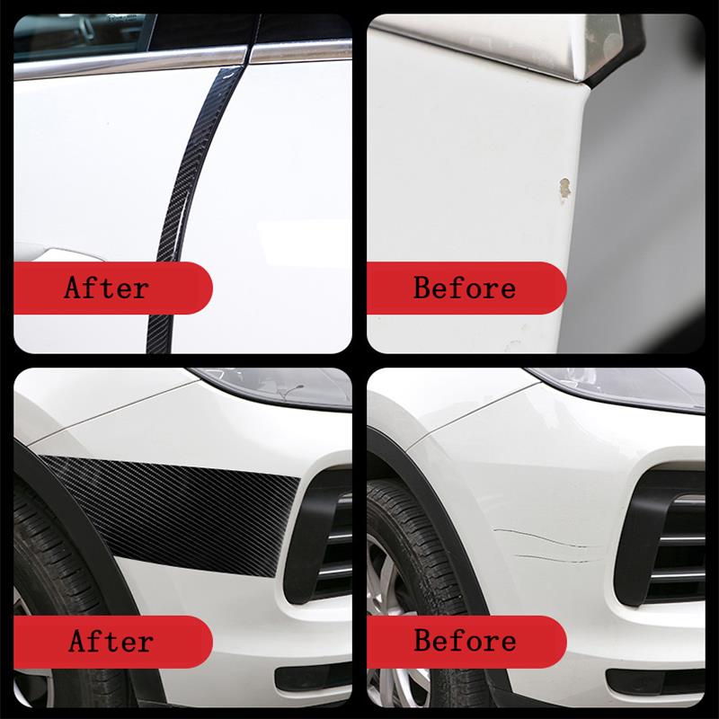 5M DIY Nano 3D Carbon Fiber Car Stickers Door Sill Protector Bumper Tape Car Protector Strip Водонепроницаемая защитная пленка