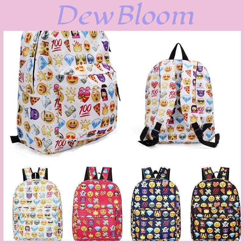 Стильный рюкзак Garcon Filles Emoji Smiley из высококачественного материала для школы