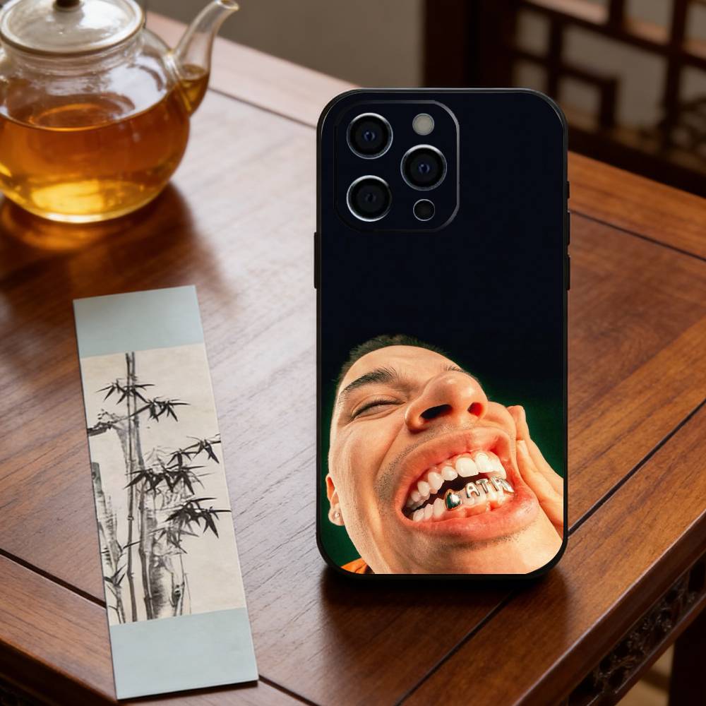 Rapper Nsqk Phone Case For iPhone 17,16,15,14,13,12,11 Plus,Pro Max,XS,Soft Silicone Black Cover