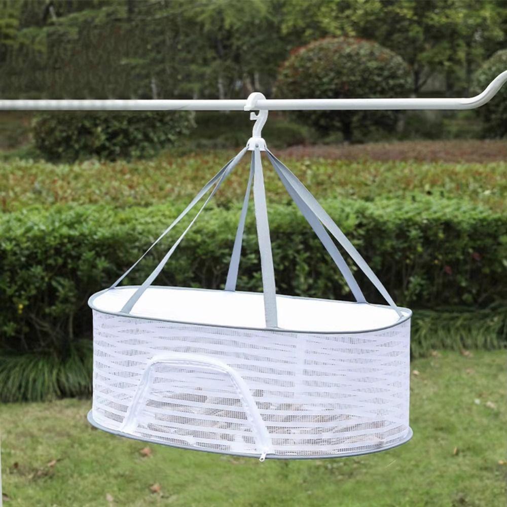 Foldable Dried Vegetable Net Portable Multi-layer Drying Net Clothes Hanging Dryer Food Drying