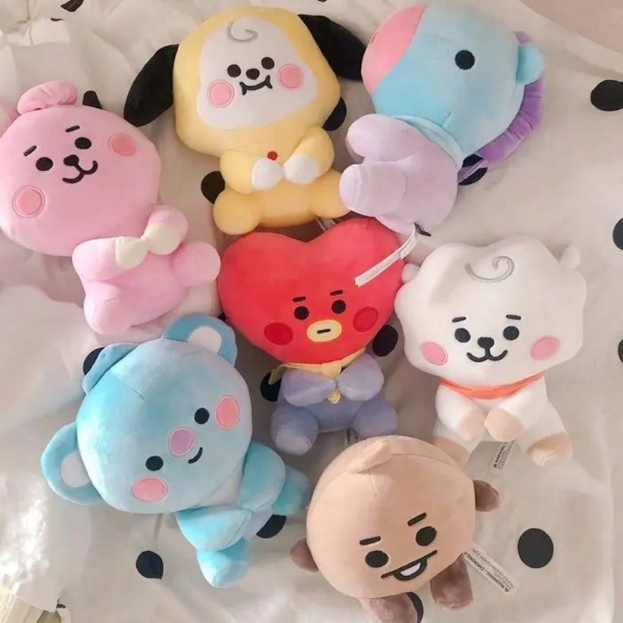 LINE FRIENDS BT21 Kpop Аниме 10–24 См Мультяшная Плюшевая Игрушка Рюкзак: Милая кукла в корейском стиле — Идеально подходит для Рождества и дней рождения