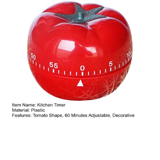 Кухонный таймер в форме помидора, напоминание, будильник, регулируемые часы обратного отсчета от 1 до 60 минут, механический таймер