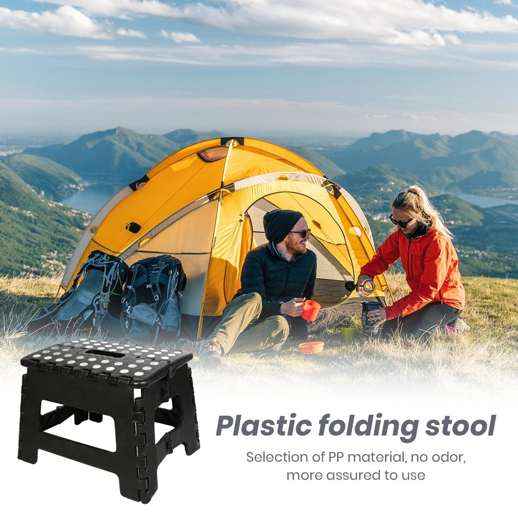 Folding Step Stool High Stability Good Load-bearing Heavy-Duty Beach Picnic Chair Travel Use Collapsible Stool Camping Supplies