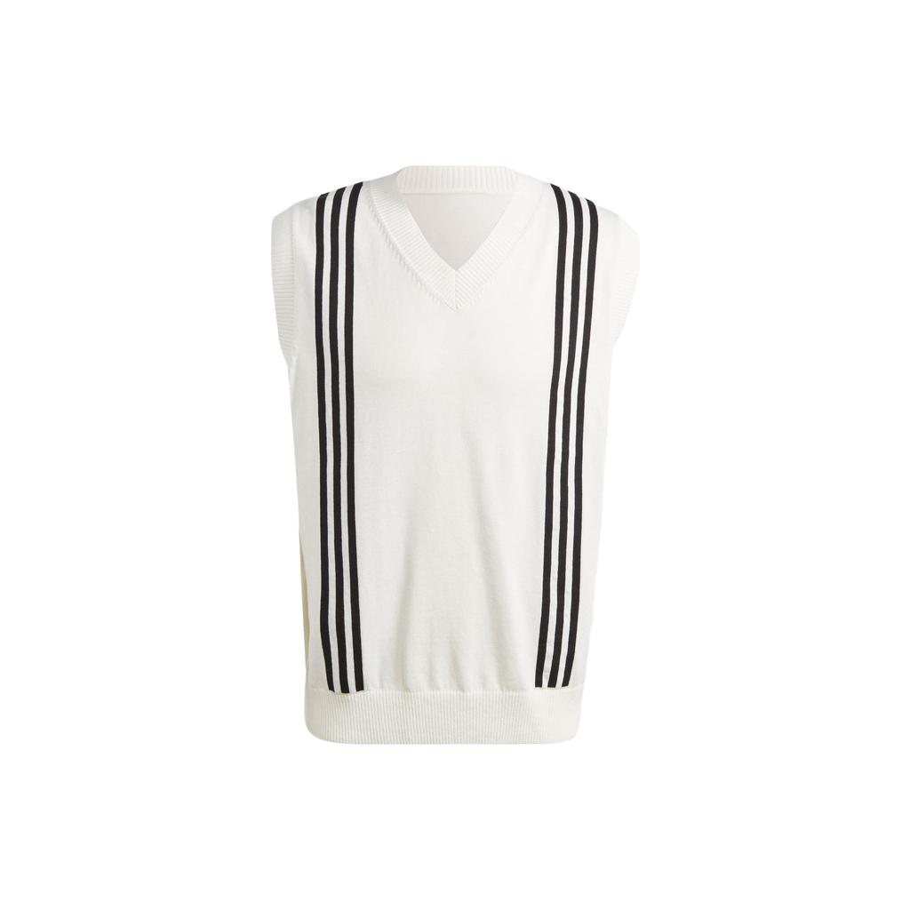 Adidas Originals Clover Hack Knitted Sports Vest With Three Stripes Men Tops Han-Jade-White IM4574