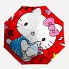 1pc Hello Kitty Automatic Opening/Closing Umbrella with Foldable Design, 8-Rib Iron Frame Outdoor Umbrella, Ideal Gift for Fans, Travelers, Daily Use,