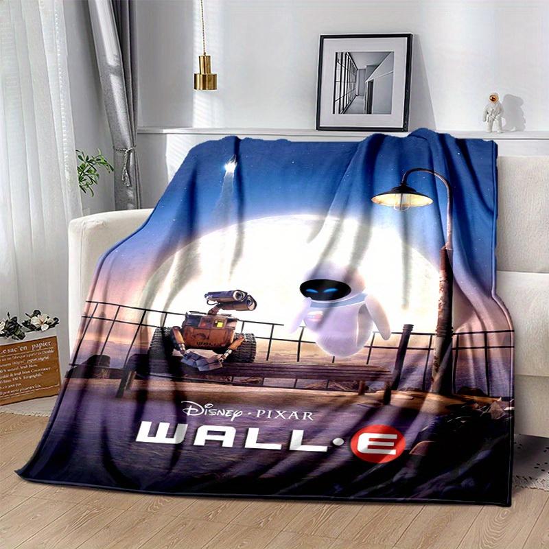 1 шт., Плед для домашнего декора в стиле WALL-E. Идеально подходит для дивана, кровати, путешествий, кемпинга, автомобиля