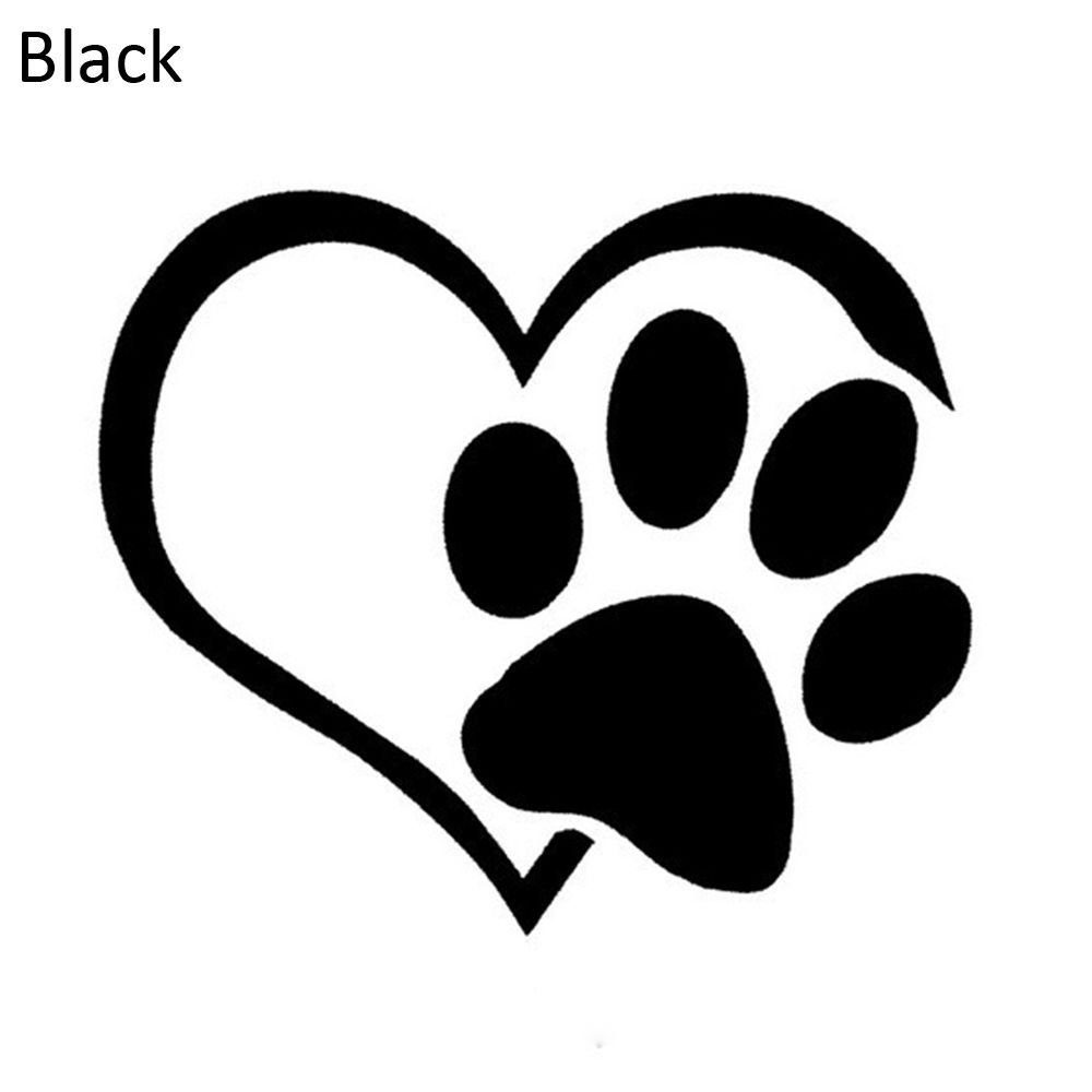 Наклейка с милой собакой, кошкой, сердцем, лапами, светоотражающая наклейка для автомобиля, наклейка на окно, след питомца