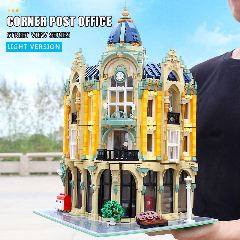 MOULD KING MOC Street View почтовое отделение, угловые строительные блоки, кирпичи, развивающие игрушки для детей, рождественские подарки