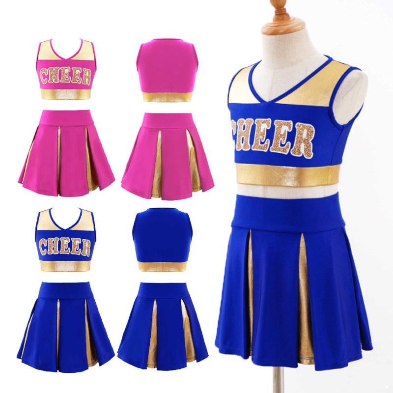 Cheer Uniform Girls Halloween Carnival Party Cosplay Outfit Cheerleading Costume Sizes 5-16