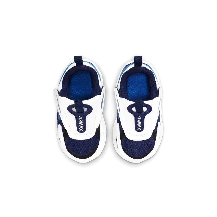 Nike Air Max Bolt TD Blue Void Детские кроссовки Белый Черный Сигнально-Синий CW1629-400