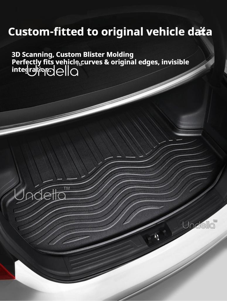 Car Trunk Mat For GWM ORA 5 2026 2027 TPE Rear Seat Backrest Anti-Kick Mat Trunk Tailgate Pad All-Weather Model Cargo Liner Pads