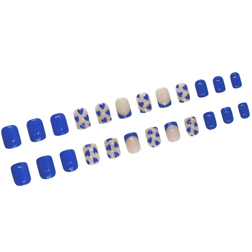 Valentine Fake Nail Square Press On Nail Acrylic Nail Full Cover False Nail Stick On Nail Gloss Artificial Nail 12 Sizes