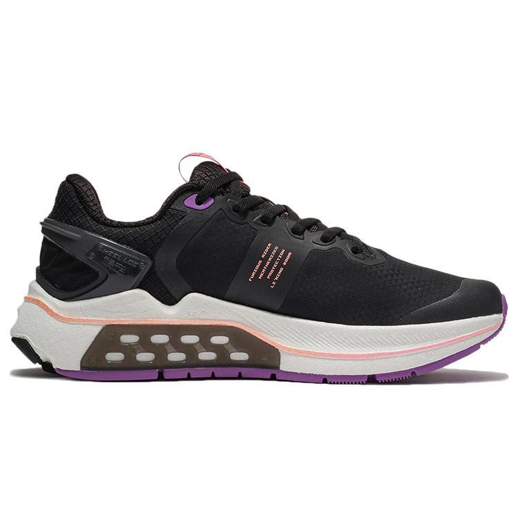 Кроссовки Li Ning Fierce Steed 5 легкие, с низким верхом, женские, черные, фиолетовые, ARZR002-11