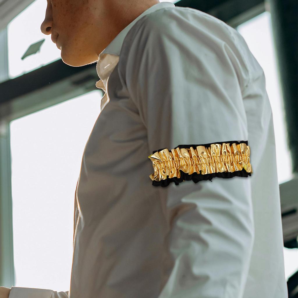 1Pair Business Shirt Sleeves Holder Sleeve Stay for Wedding Shirt Sleeve Fixing Belt Ruffle Sleeve Band Elastic Armband