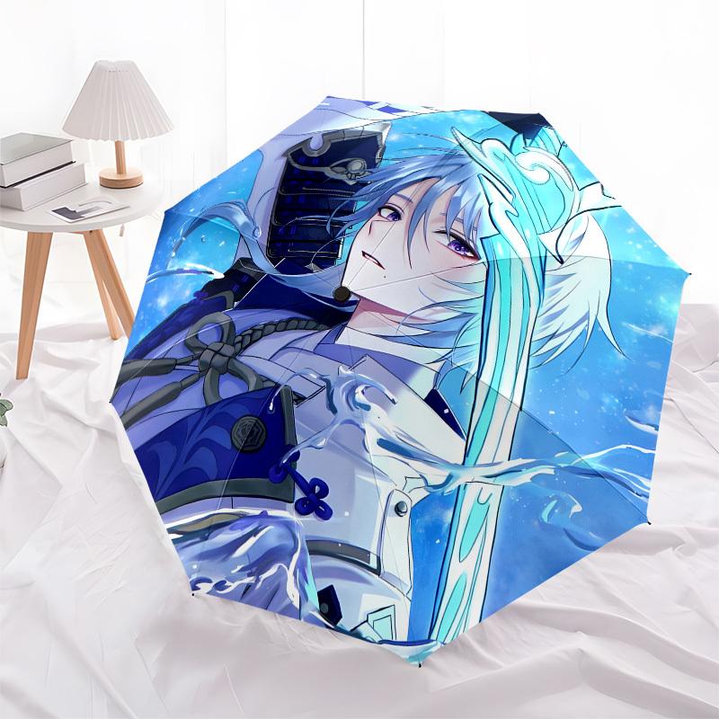 Blue, Armored Automatic Opening and Closing, 8 rib Structure Portable Umbrella, Suitable for Men and Women in All Seasons Perfect Gift for