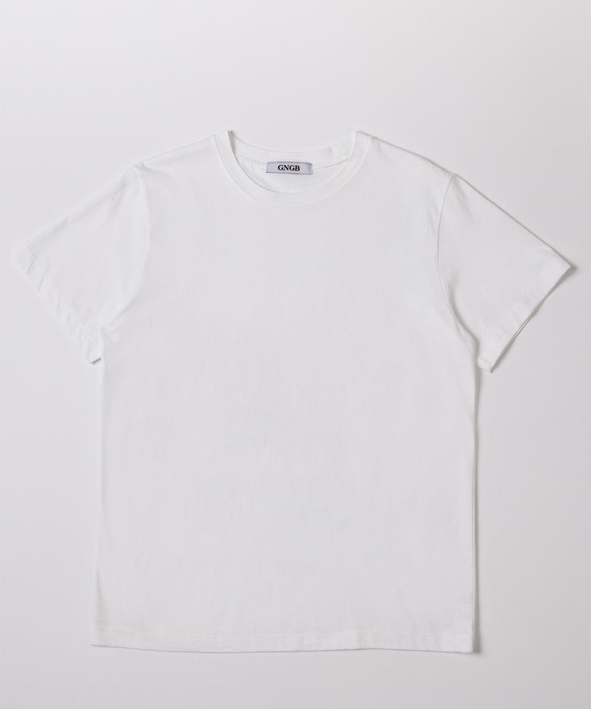 GNGB Silky Round Short Sleeve T-Shirt_White