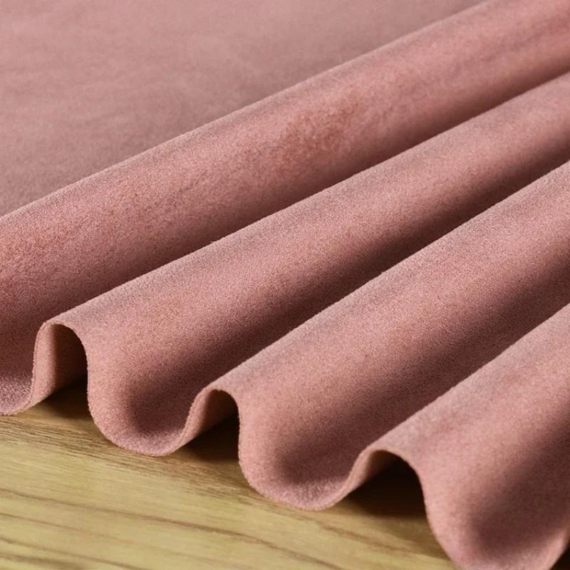 100x150cm Suede Fabric Stretch Double Microfiber for Costume Dresses Skirt Sewing Stretch Frosted Cloth Plain Material