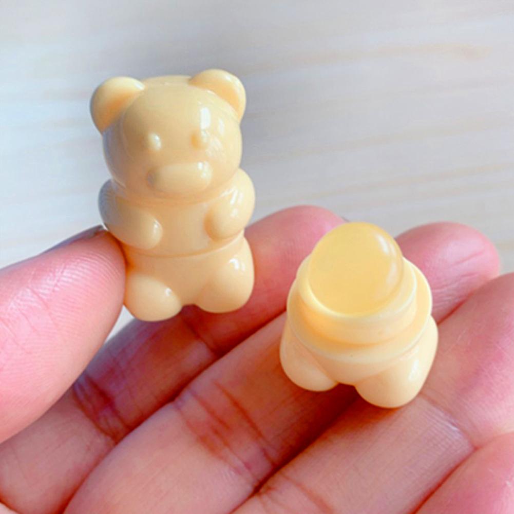 Portable Cartoon Mini Silicone Lip Brush Cute Bear Brushes Up Make Gloss Angled Concealer Lip B A2C4