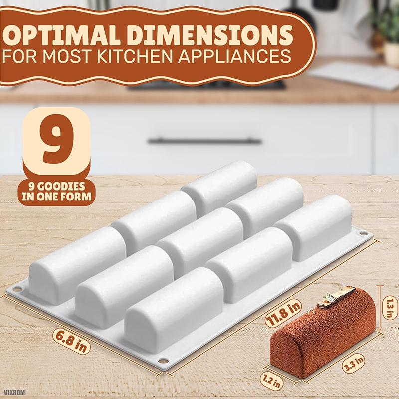 Форма для выпечки 9-ти полый бревенчатый торт 3D-рулонный цилиндр кондитерский десерт шоколадный хлеб протеиновый и энергетический батончик кухонные принадлежности